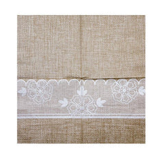 20pcs Linen Lace Napkin Facial Tissue Set for Thanksgiving Christmas Dinner