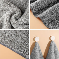 2pcs Bamboo Charcoal Microfiber Cleaning Cloth Household Rag