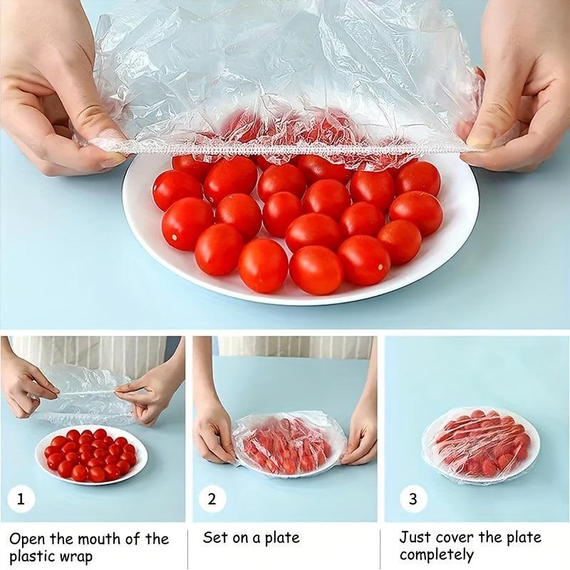200pcs Reusable Fresh Keeping Bags With Elastic