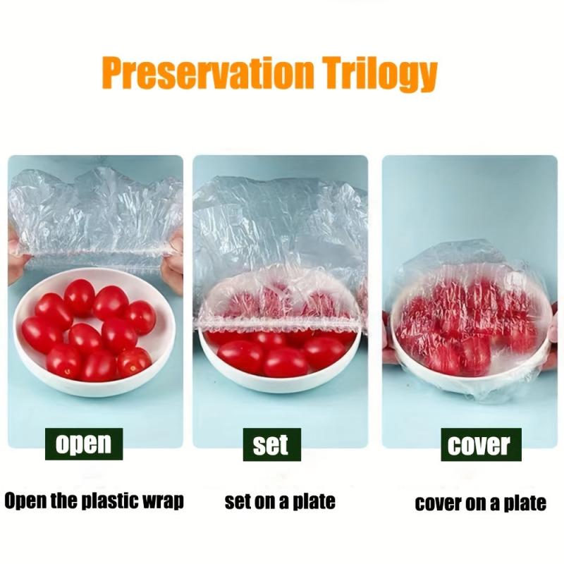 200pcs Reusable Fresh Keeping Bags With Elastic