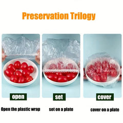 200pcs Reusable Fresh Keeping Bags With Elastic