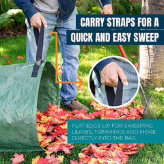 2pcs Large Yard Dustpans Reusable Heavy Duty Gardening Bags 53 Gallon