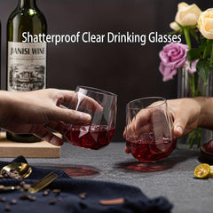 32 PCS Plastic Stemless Champagne Wine Glasses Disposable Unbreakable Cups
