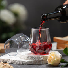 32 PCS Plastic Stemless Champagne Wine Glasses Disposable Unbreakable Cups