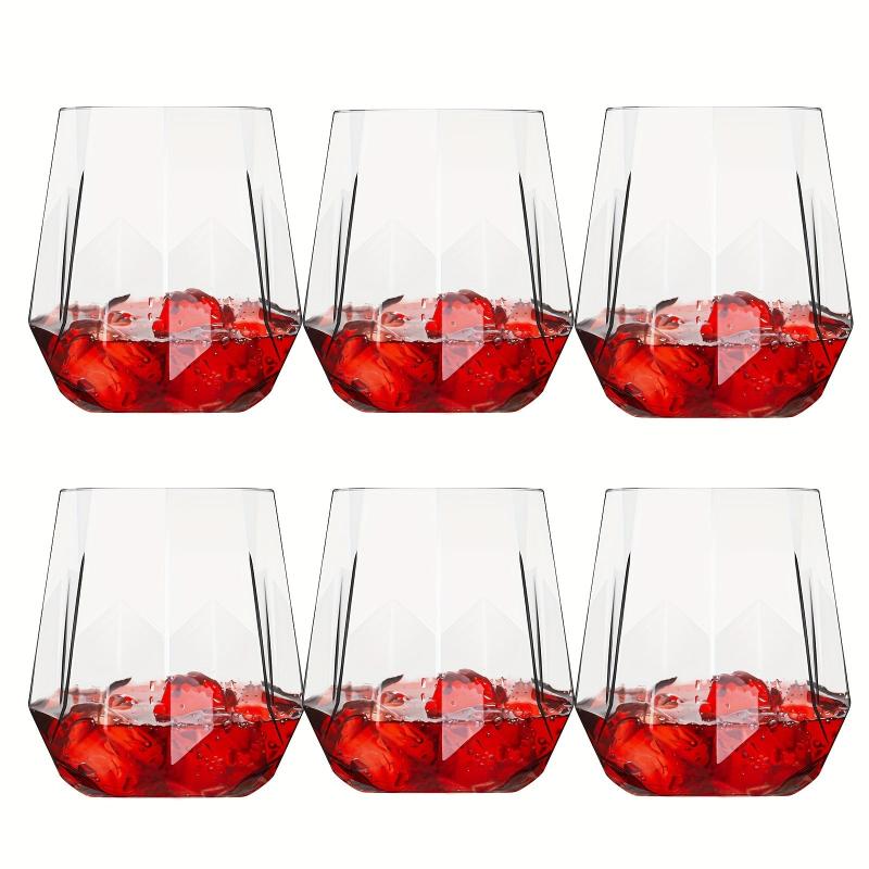 32 PCS Plastic Stemless Champagne Wine Glasses Disposable Unbreakable Cups