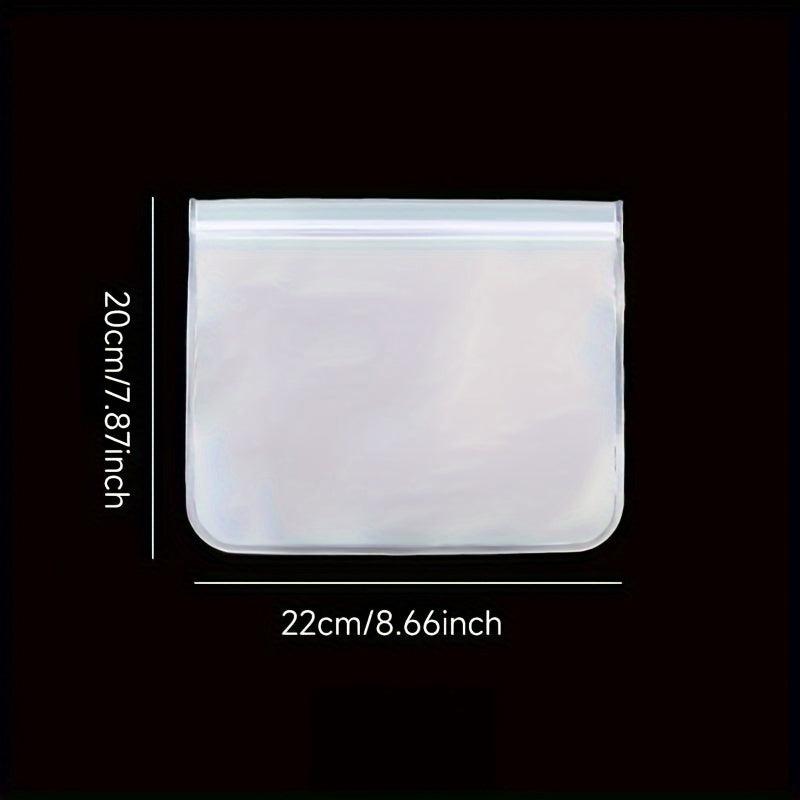 4pcs Reusable Silicone Food Storage Bags Leakproof Stand Up Freezer Bags
