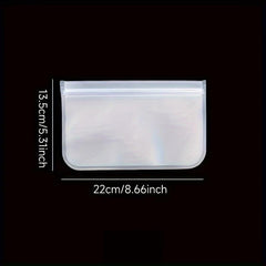 4pcs Reusable Silicone Food Storage Bags Leakproof Stand Up Freezer Bags