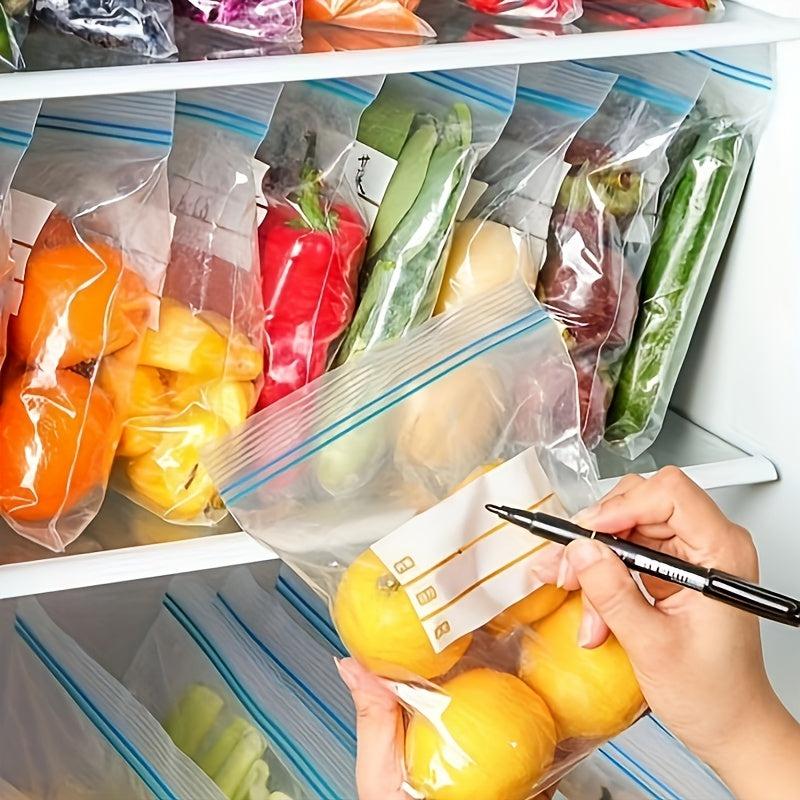 130pcs Double Sealing Strip Food Storage Bags Zipper Bags