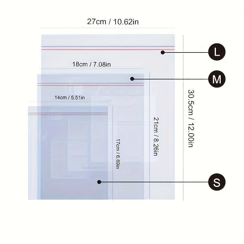 130pcs Double Sealing Strip Food Storage Bags Zipper Bags