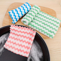 10pcs Microfiber Cleaning Cloth Multifunctional Kitchen Bathroom Towel