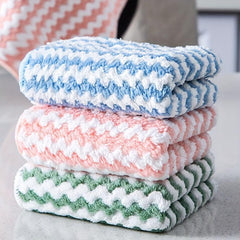 10pcs Microfiber Cleaning Cloth Multifunctional Kitchen Bathroom Towel