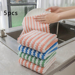 10pcs Microfiber Cleaning Cloth Multifunctional Kitchen Bathroom Towel