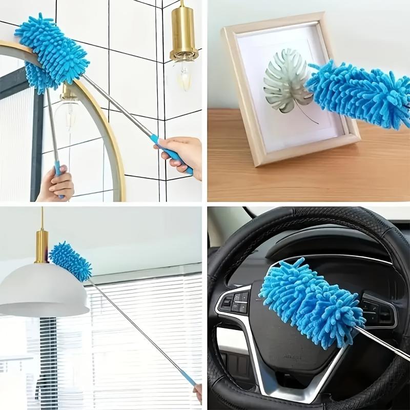 Retractable Duster Microfiber Hand Brush Telescoping Pole Cleaning Tool
