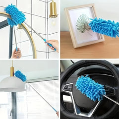 Retractable Duster Microfiber Hand Brush Telescoping Pole Cleaning Tool