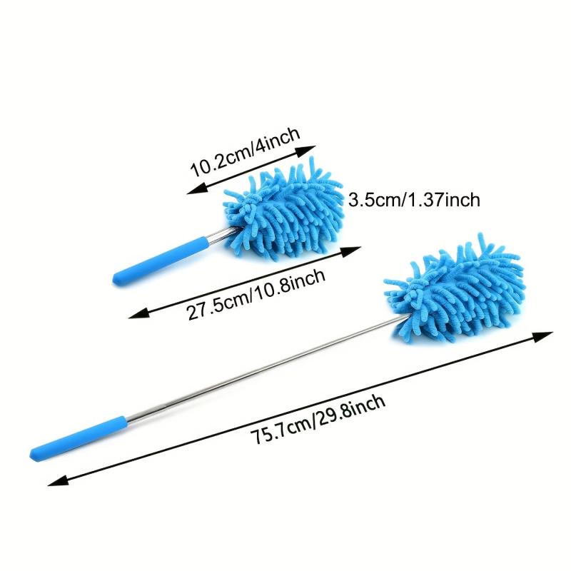 Retractable Duster Microfiber Hand Brush Telescoping Pole Cleaning Tool