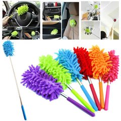 Retractable Duster Microfiber Hand Brush Telescoping Pole Cleaning Tool