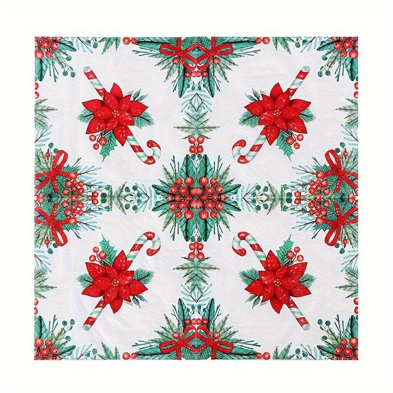 Christmas Disposable Napkins Santa Claus Printed 20 Sheets Pack