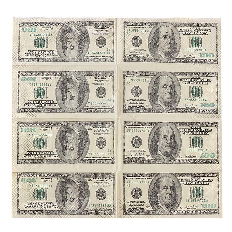 Dollar Print Napkins - Fun Paper Napkins for Kitchen or Party