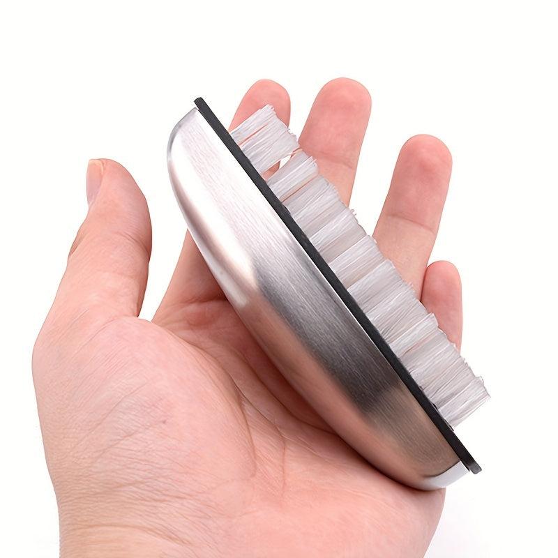 Stainless Steel Deodorant Hand Washing Brush Nylon Hair Nail Cleaning Brush