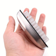 Stainless Steel Deodorant Hand Washing Brush Nylon Hair Nail Cleaning Brush