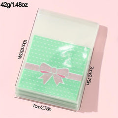 100 Self Adhesive Clear Plastic Treat Bags for Candy Snack Wrapping