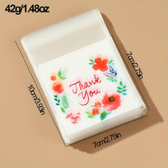 100 Self Adhesive Clear Plastic Treat Bags for Candy Snack Wrapping