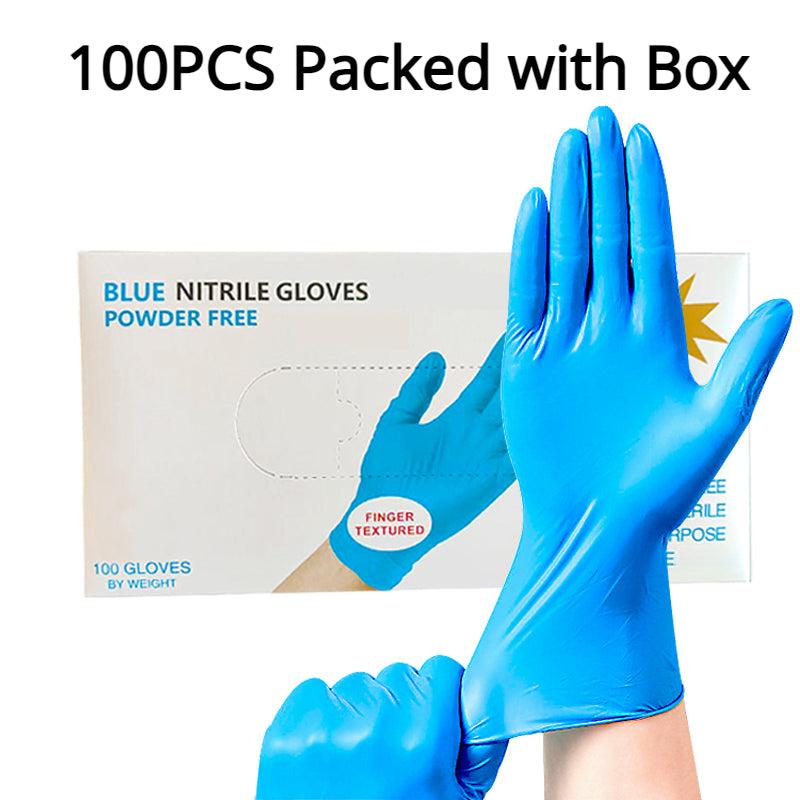 100pcs Nitrile Gloves Powder Food Safe Waterproof Cleaning Gloves