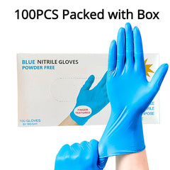 100pcs Nitrile Gloves Powder Food Safe Waterproof Cleaning Gloves