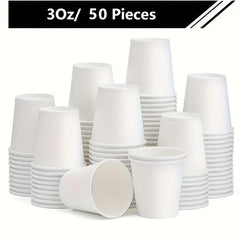 50pcs 3oz Disposable Paper Cups Hot Beverage Cups Perfect For Coffee Juice Water