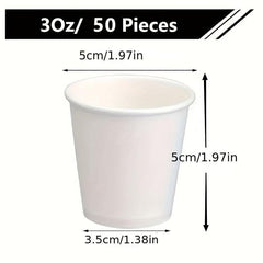 50pcs 3oz Disposable Paper Cups Hot Beverage Cups Perfect For Coffee Juice Water