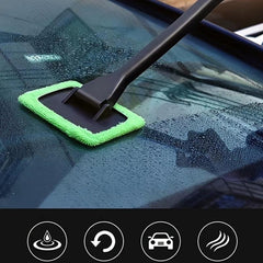 2pcs Car Window Cleaning Brush Tool Long Handle Window Wiper