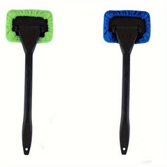 2pcs Car Window Cleaning Brush Tool Long Handle Window Wiper