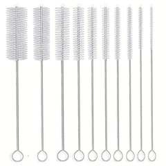 10pcs Long Straw Brush Pipe Cleaners Nylon Tube Cleaner 8 inch