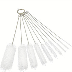 10pcs Long Straw Brush Pipe Cleaners Nylon Tube Cleaner 8 inch