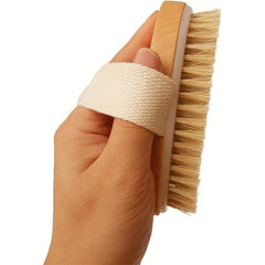 Long Wooden Handle Bath Sponge Shower Brush Soft Natural Bristles