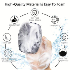 2pcs Silicone Body Scrubber For Men Skin Cleaning & Exfoliating