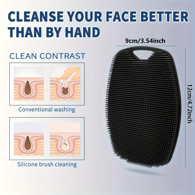 2pcs Silicone Body Scrubber For Men Skin Cleaning & Exfoliating