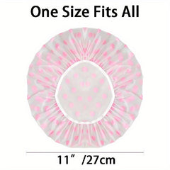 4pcs Adjustable Printed Bonnet Shower Caps Reusable Waterproof Bath Caps