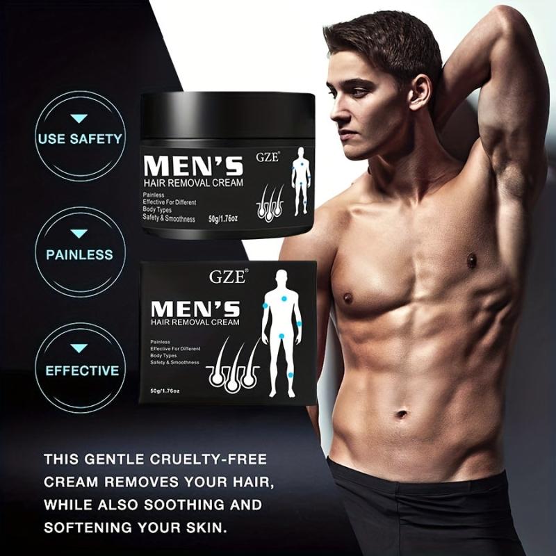 GZE Hair Removal Cream For Men Private Part Legs Armpit Chest Whole Body 50g