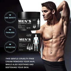 GZE Hair Removal Cream For Men Private Part Legs Armpit Chest Whole Body 50g