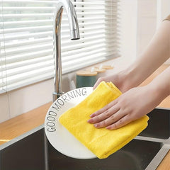 5pcs Microfiber Cleaning Cloth Reusable Lint-Free Rag Home Kitchen Supplies