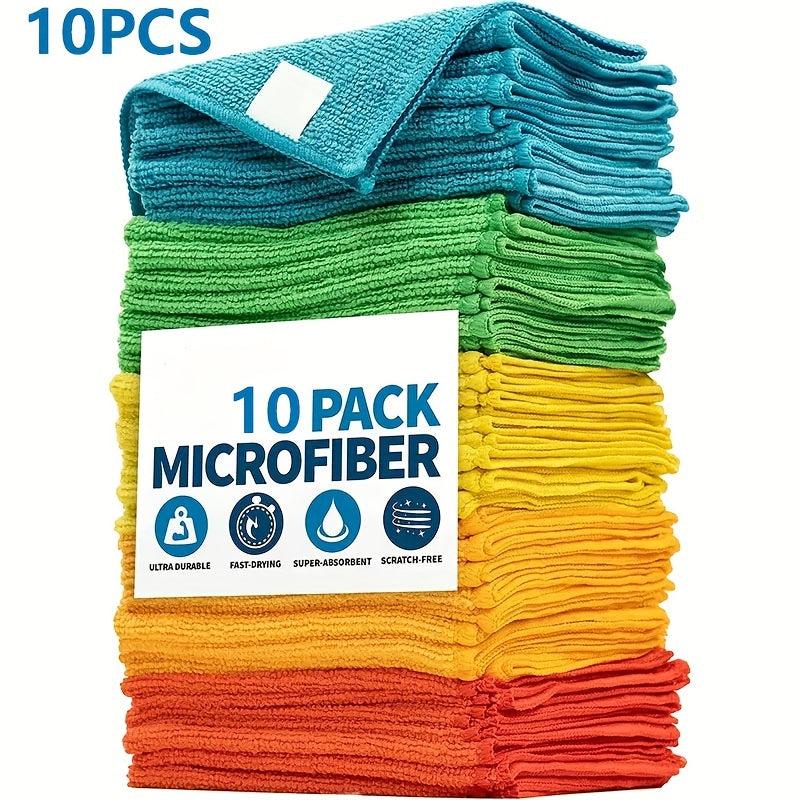 5pcs Microfiber Cleaning Cloth Reusable Lint-Free Rag Home Kitchen Supplies