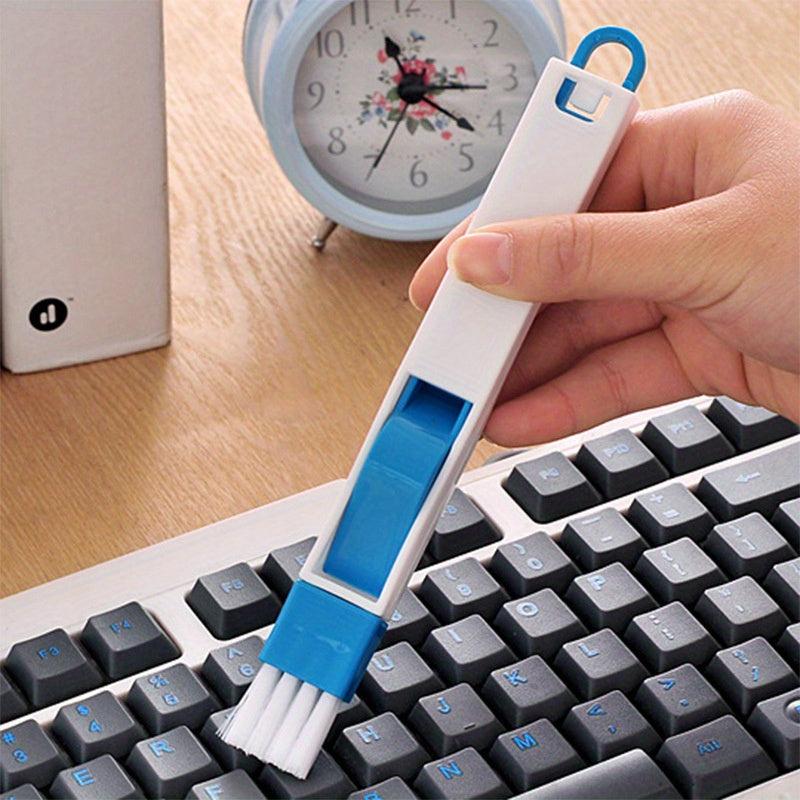 1pc Groove Cleaning Brush With Mini Dustpan Handheld Crevice Brush