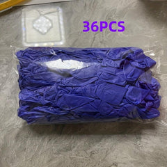 Purple Nitrile Disposable Gloves 36pcs Medical Kitchen Cleaning Waterproof