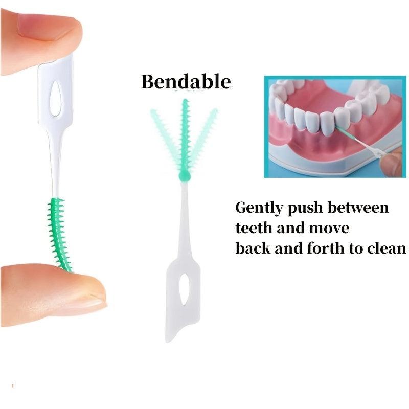 150pcs Silicone Dental Seam Cleaning Brush Dental Gap Brush
