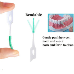 150pcs Silicone Dental Seam Cleaning Brush Dental Gap Brush