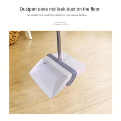 Rotatable Broom Set Foldable Dustpan Combo for Easy Household Cleaning