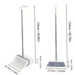 Rotatable Broom Set Foldable Dustpan Combo for Easy Household Cleaning