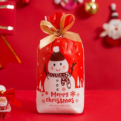 10PCS Christmas Drawstring Bags for Gift Packaging