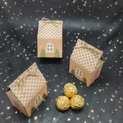 10pcs Christmas House Gift Boxes Home Decor to Sparkle Room